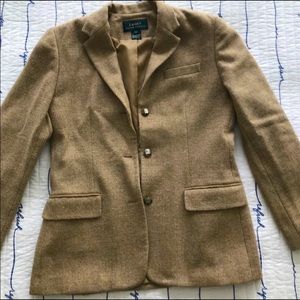 RALPH LAUREN Camel Blazer Size 10 great used cond.
